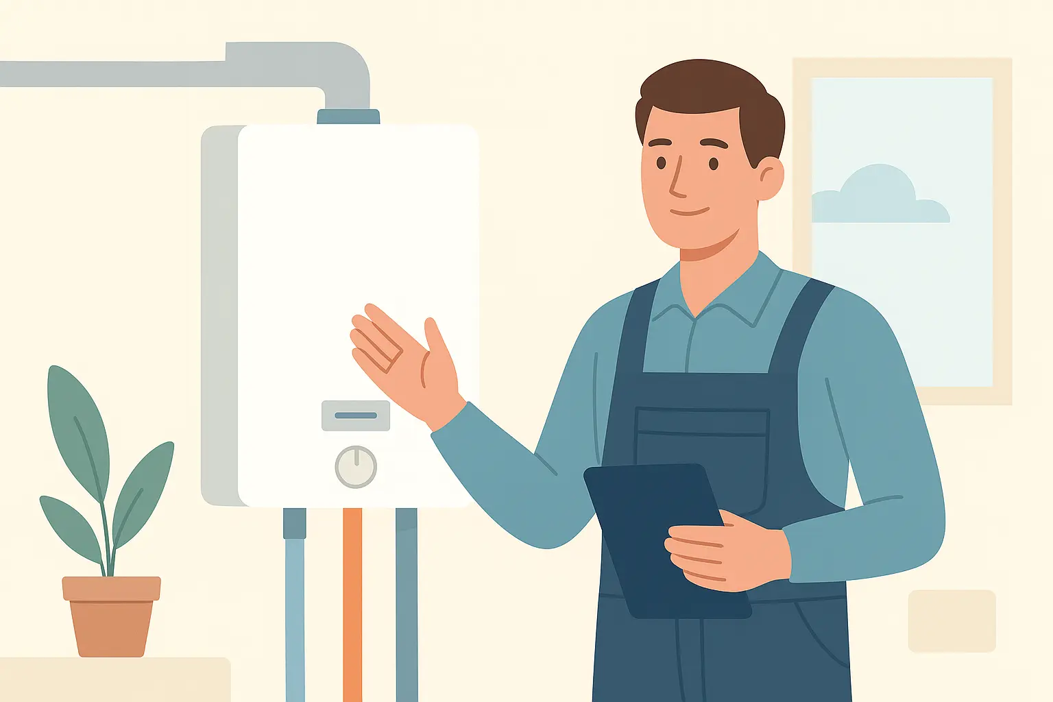 heating engineer and new boiler